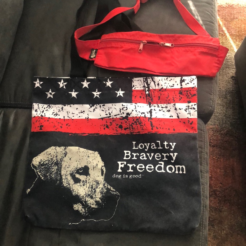 2 Bags-large Dog Is Good tote & Athalon waist bag